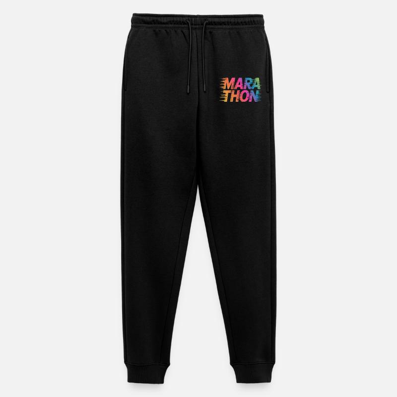 Marathon Gradient Sprintfarben - Männer Premium Bio Jogginghose - Schwarz
