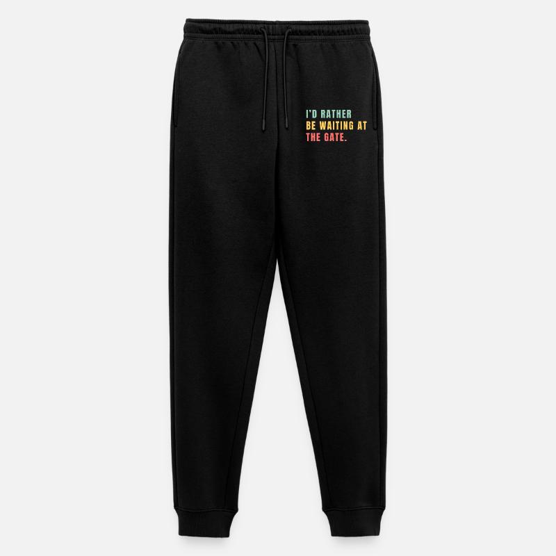 Ich warte lieber am Tor - Männer Premium Bio Jogginghose - Schwarz