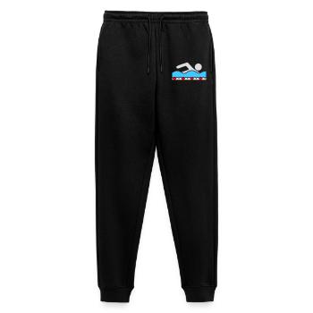 Schwimmer Piktogramm Freistil Welle Pool Sport - Männer Premium Bio Jogginghose - Schwarz - Vorne - Thijin (182cm)