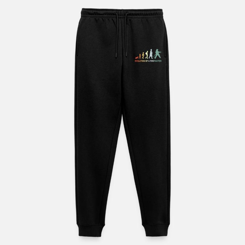 Feuerwehrmann Evolution - Männer Premium Bio Jogginghose - Schwarz