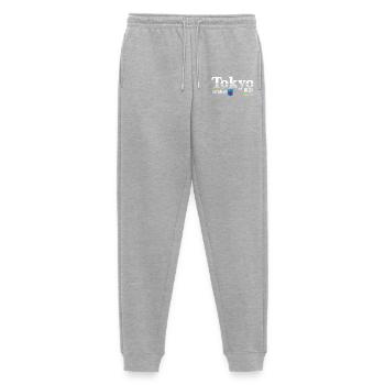 Tokyo Vintage Sport Denim - Männer Premium Bio Jogginghose - Grau meliert - Vorne - Thijin (182cm)