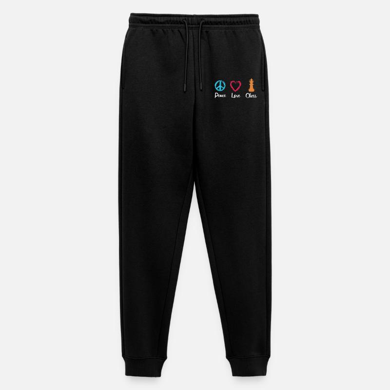 Frieden Liebe Schach - Männer Premium Bio Jogginghose - Schwarz
