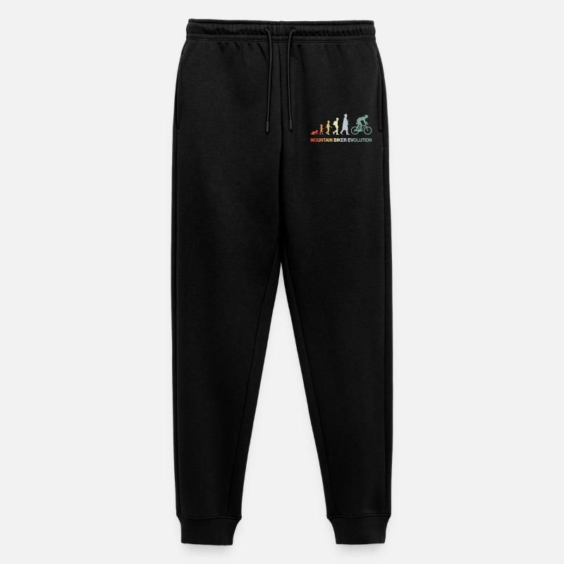 Mountain Biker Evolution - Men's Premium Organic Joggers - black