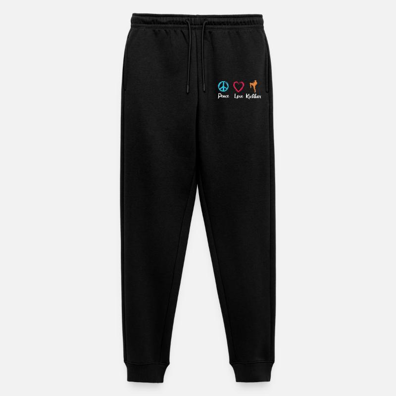 Frieden Liebe Kickbox - Männer Premium Bio Jogginghose - Schwarz