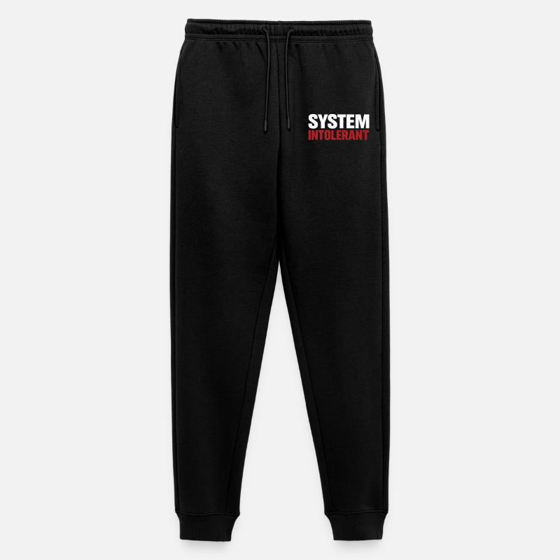 System Intolerant – Strong Statement Design - Men's Premium Organic Joggers - black