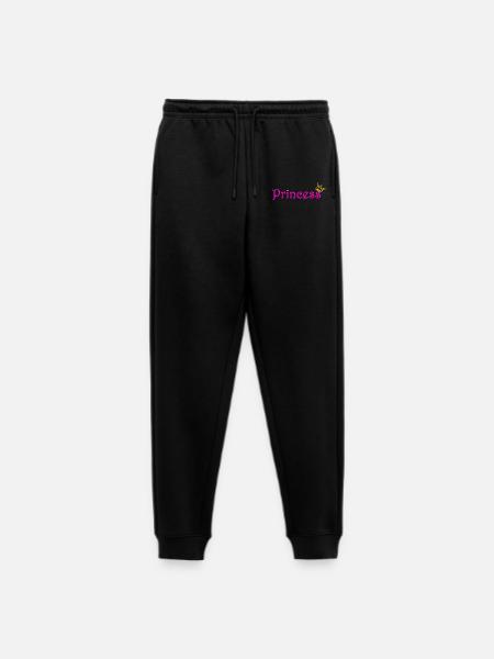 Prinzessin Glitzer Krone - Männer Premium Bio Jogginghose - Schwarz