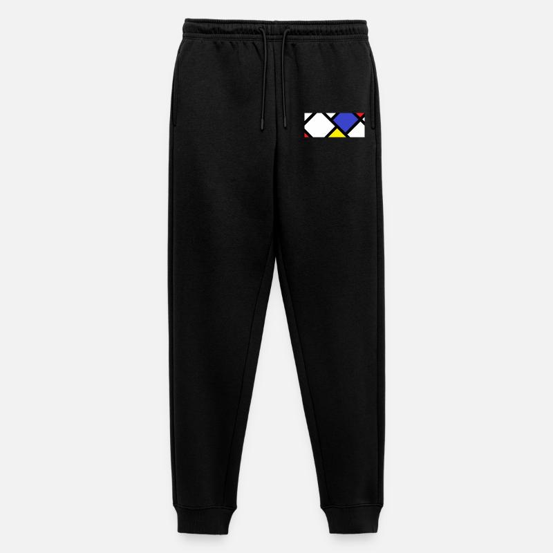Gegenkomposition nach "De Stijl" - Männer Premium Bio Jogginghose - Schwarz