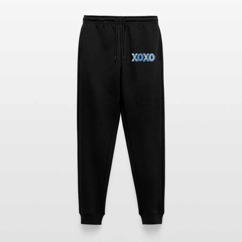 XOXO Patchwork Look mit Stoff Optik Männer Premium Bio Jogginghose
