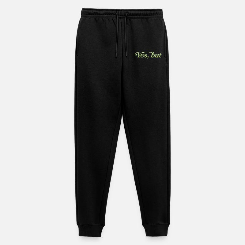 Yes, but – Minimalist statement - Men's Premium Organic Joggers - black