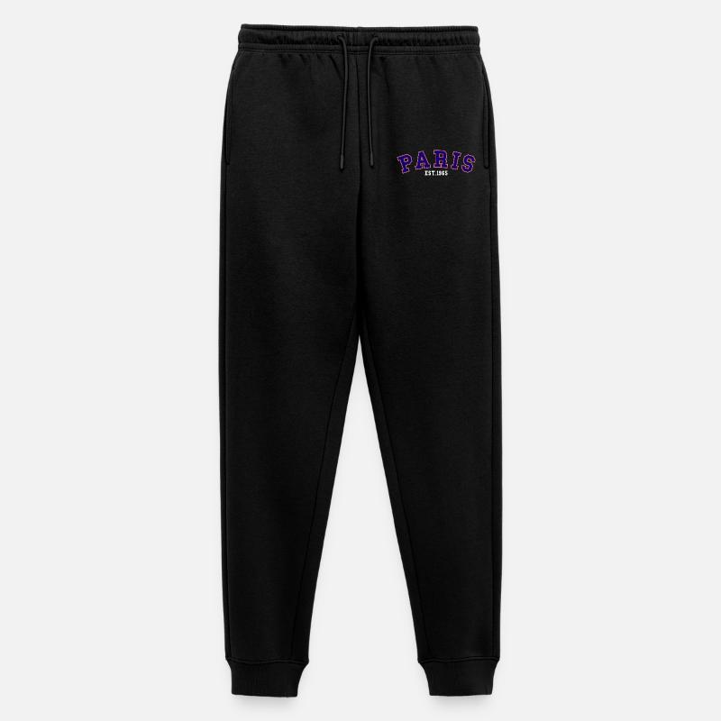 PARIS_EST_1965 - Männer Premium Bio Jogginghose - Schwarz