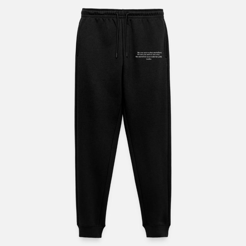 Self Reliance Path Buddha Zitat - Männer Premium Bio Jogginghose - Schwarz