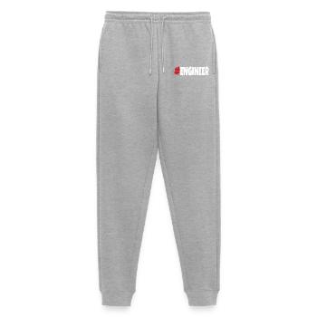 #engineer red&white - Men's Premium Organic Joggers - heather grey - Front - Thijin (182cm)