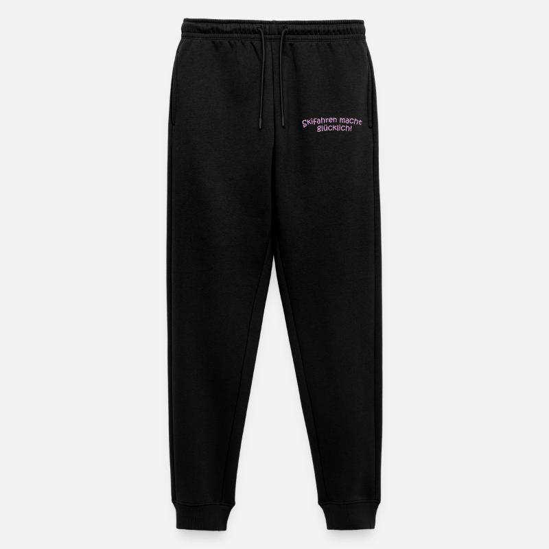 Skifahren glücklich - Männer Premium Bio Jogginghose - Schwarz