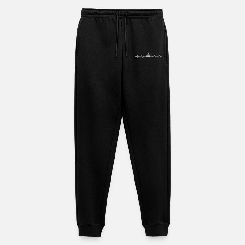 Herzschlag-Tempel - Männer Premium Bio Jogginghose - Schwarz