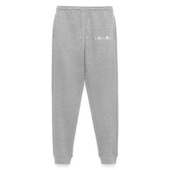 Berge und Bier - Herzschlag Outdoor Liebe - Männer Premium Bio Jogginghose - Grau meliert - Vorne - Thijin (182cm)
