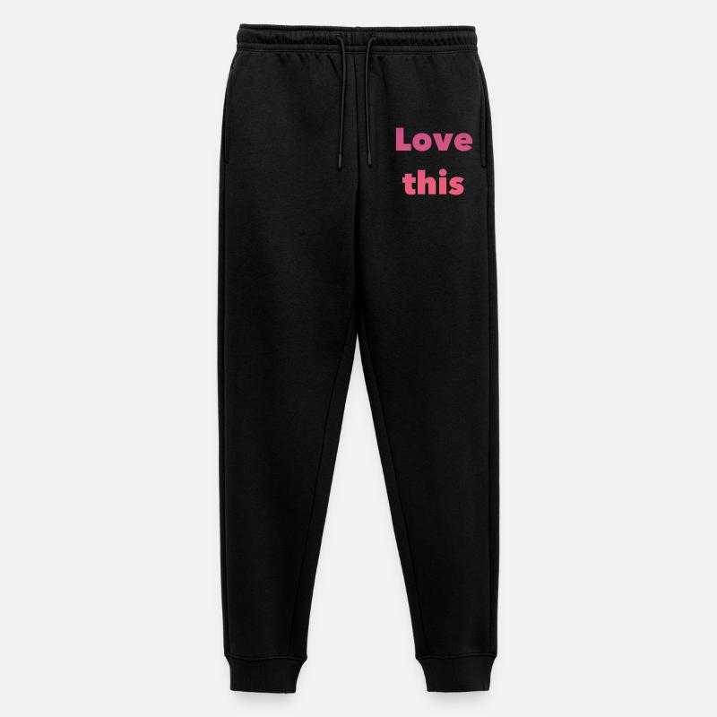 Liebe Dieses Gradient-Typografie - Männer Premium Bio Jogginghose - Schwarz