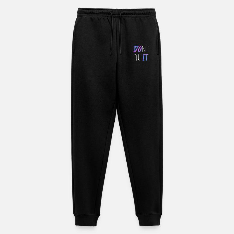 Don't Quit - Männer Premium Bio Jogginghose - Schwarz