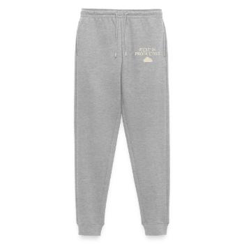 Rest is Productive Typography - Men's Premium Organic Joggers - heather grey - Front - Thijin (182cm)