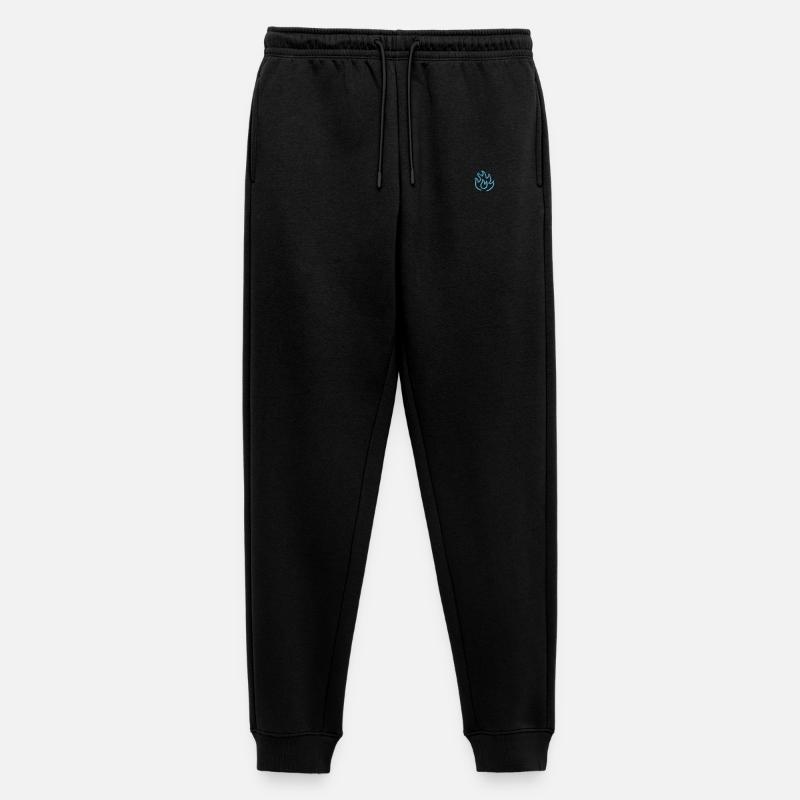 Flamme Blau - Männer Premium Bio Jogginghose - Schwarz