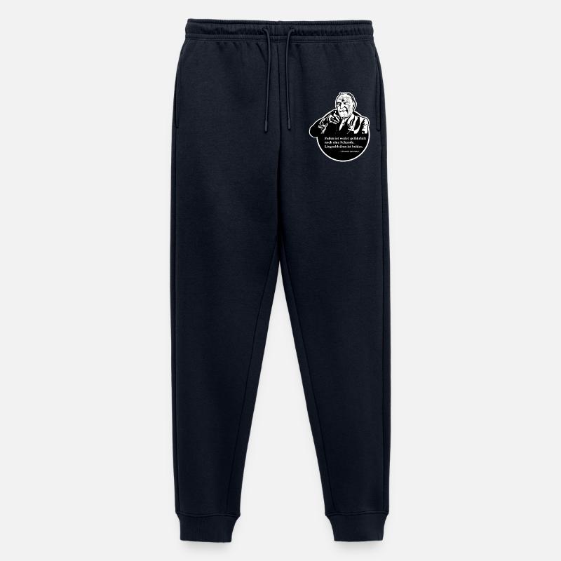 Konrad Adenauer Zitat: Fallen - Männer Premium Bio Jogginghose - Navy