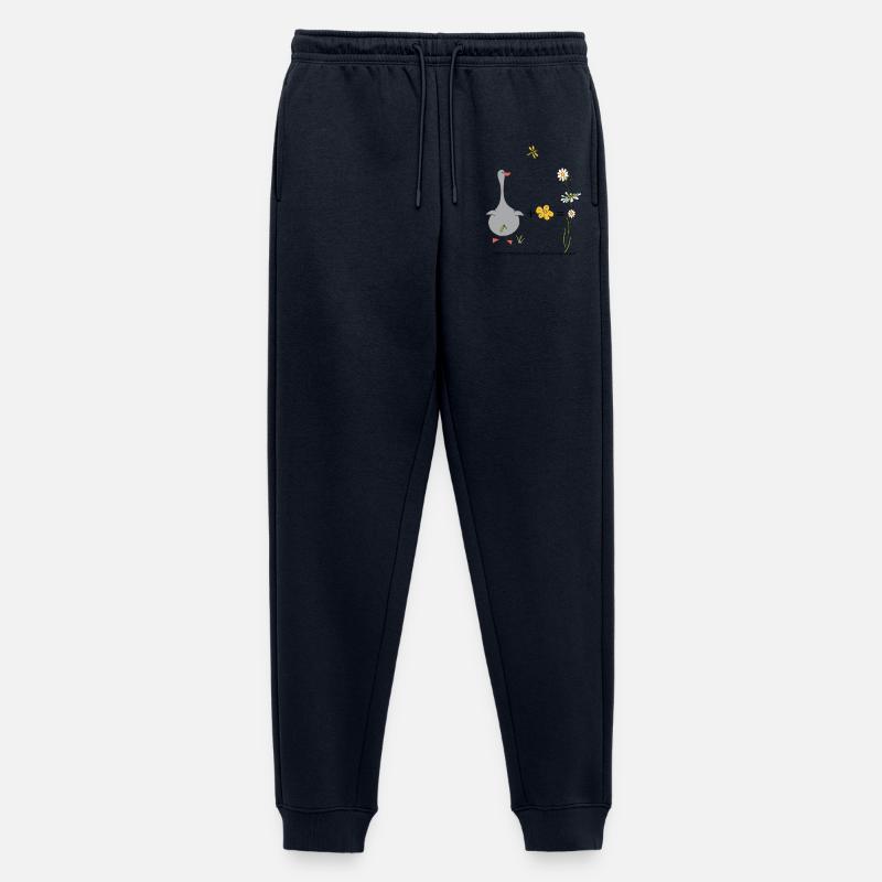 Gans und Blümchen gleich Gänseblümchen - Männer Premium Bio Jogginghose - Navy