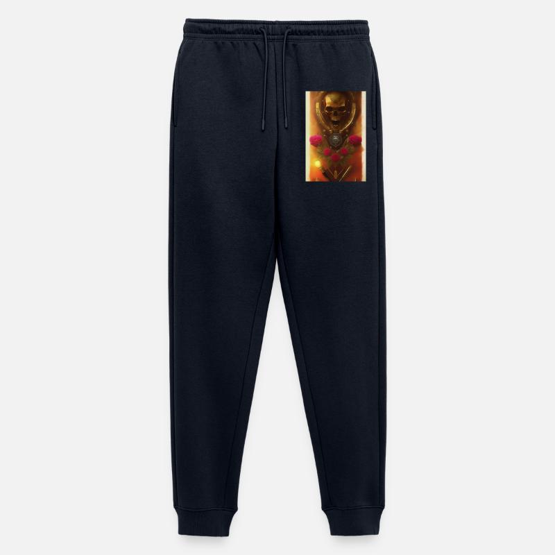 Totenkopf mit Rosen - Männer Premium Bio Jogginghose - Navy