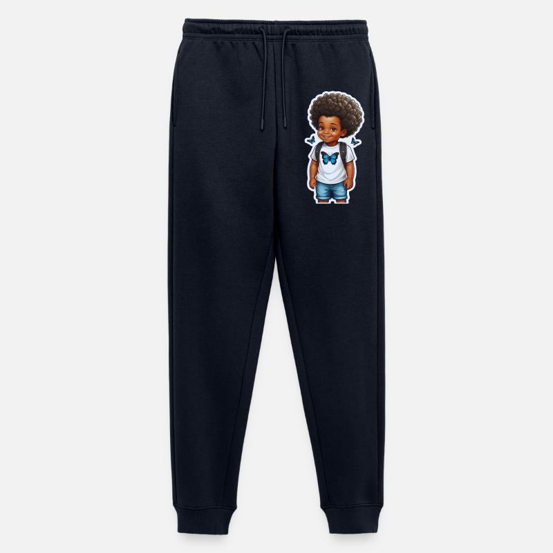 Niedlicher Kinderohrwurm mit Schmetterlinge - Männer Premium Bio Jogginghose - Navy