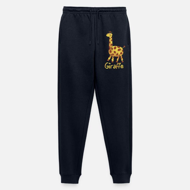 Giraffe – Süßes Tiermotiv 🦒💛 - Männer Premium Bio Jogginghose - Navy