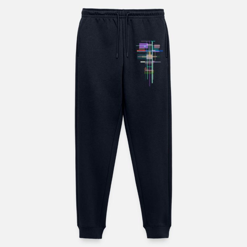 Pattern Abstract - Space Architecture - Men's Premium Organic Joggers - navy
