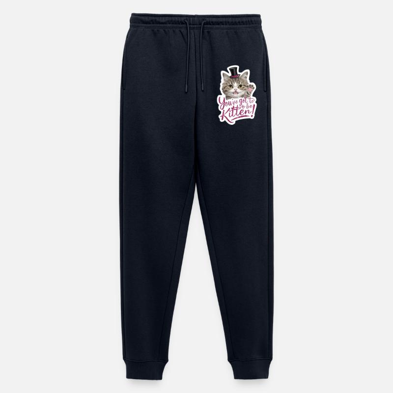 Katze - Du musst Kätzchen sein! - Männer Premium Bio Jogginghose - Navy