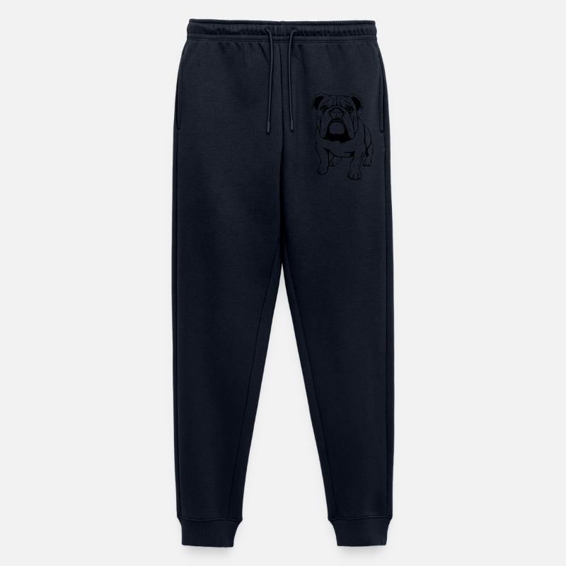 Bulldogge schwarz - Männer Premium Bio Jogginghose - Navy