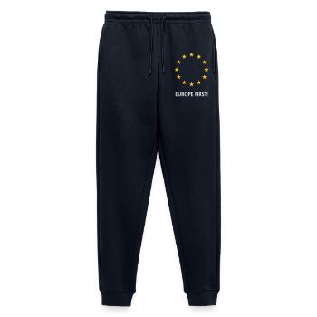 Europe First! Europe First! (2C) - Men's Premium Organic Joggers - navy - Front - Thijin (182cm)