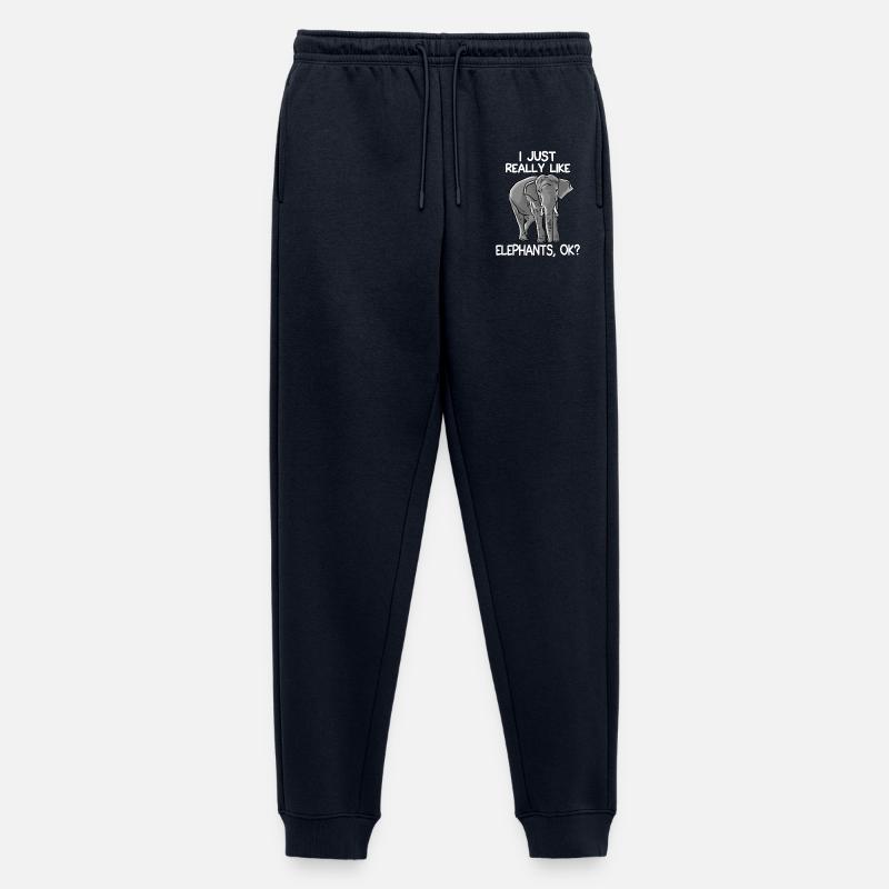 Elefanten-Grafik-Tee - Männer Premium Bio Jogginghose - Navy