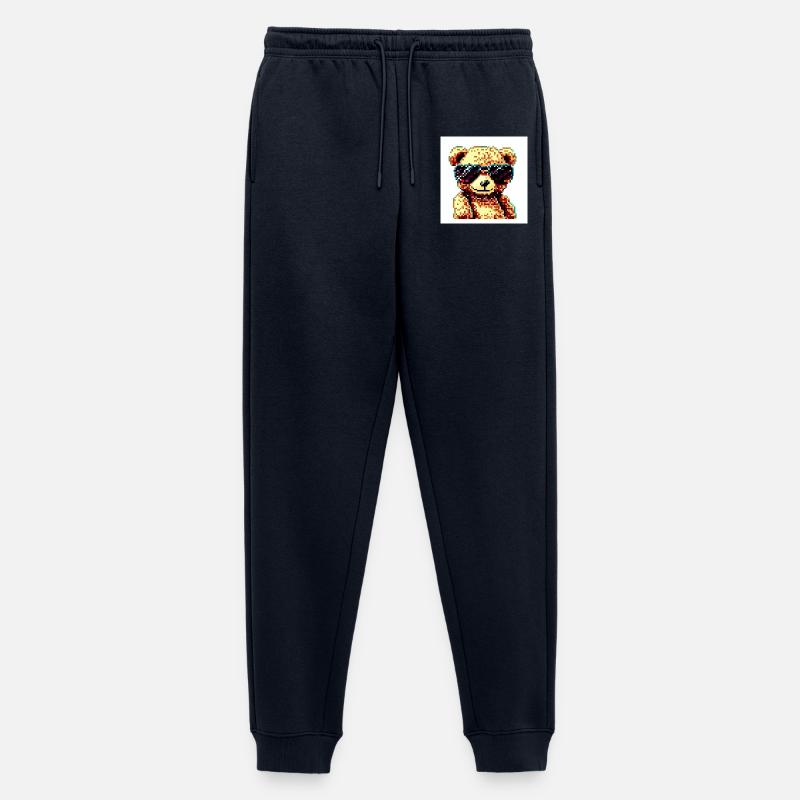 Pixelteddy-Potrait - Männer Premium Bio Jogginghose - Navy