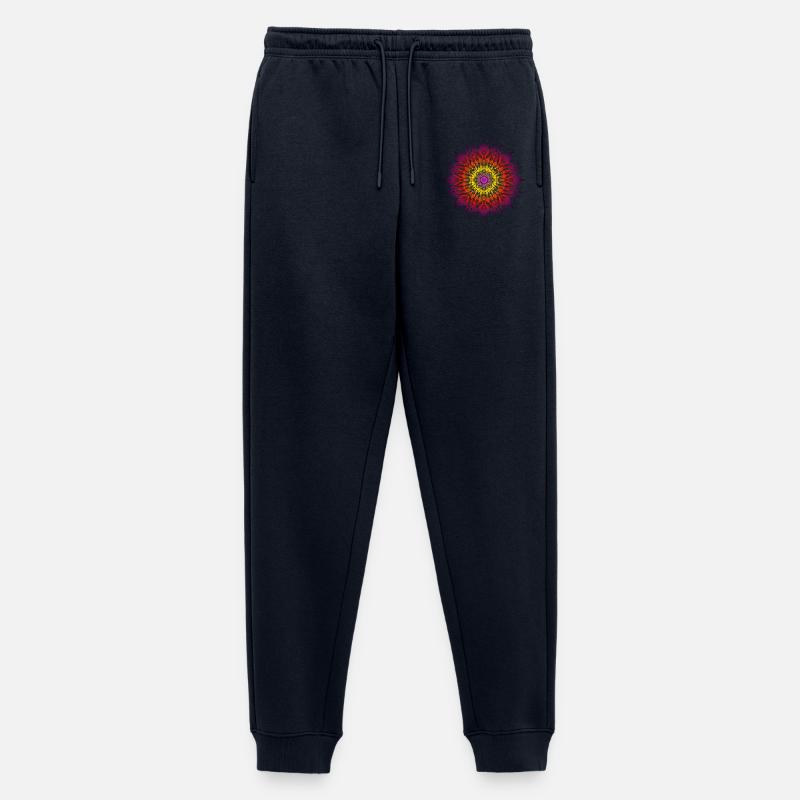 Psychedelisches Feuer-Mandala - Männer Premium Bio Jogginghose - Navy