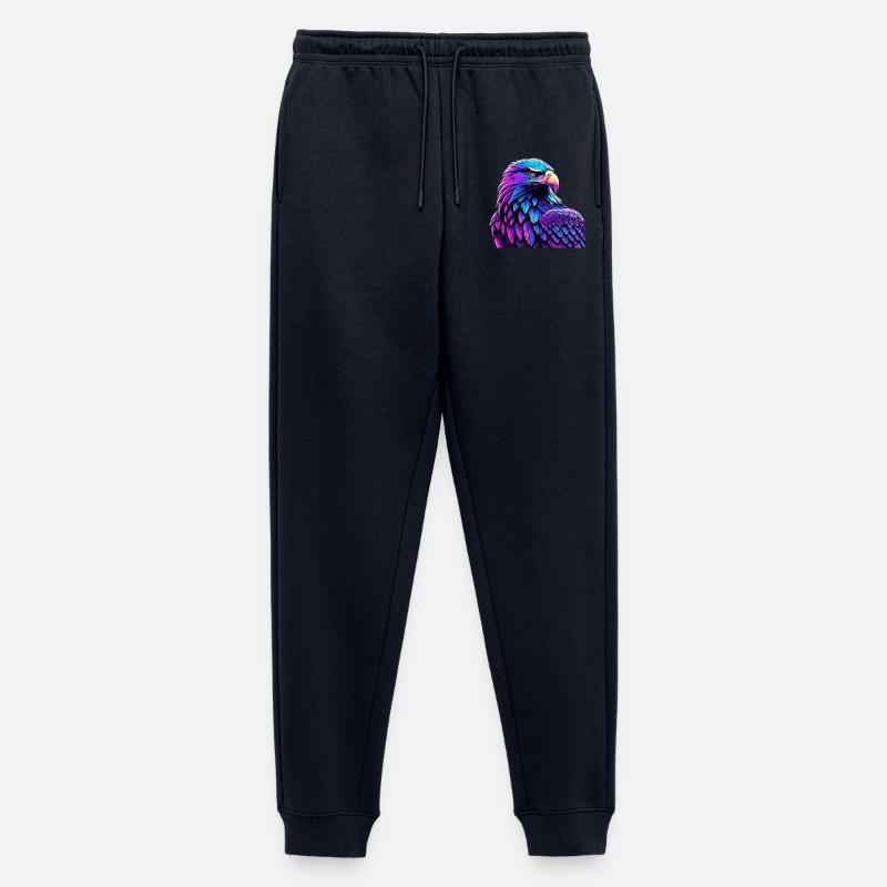 Leuchtender Adler mit Farbverlauf - Männer Premium Bio Jogginghose - Navy