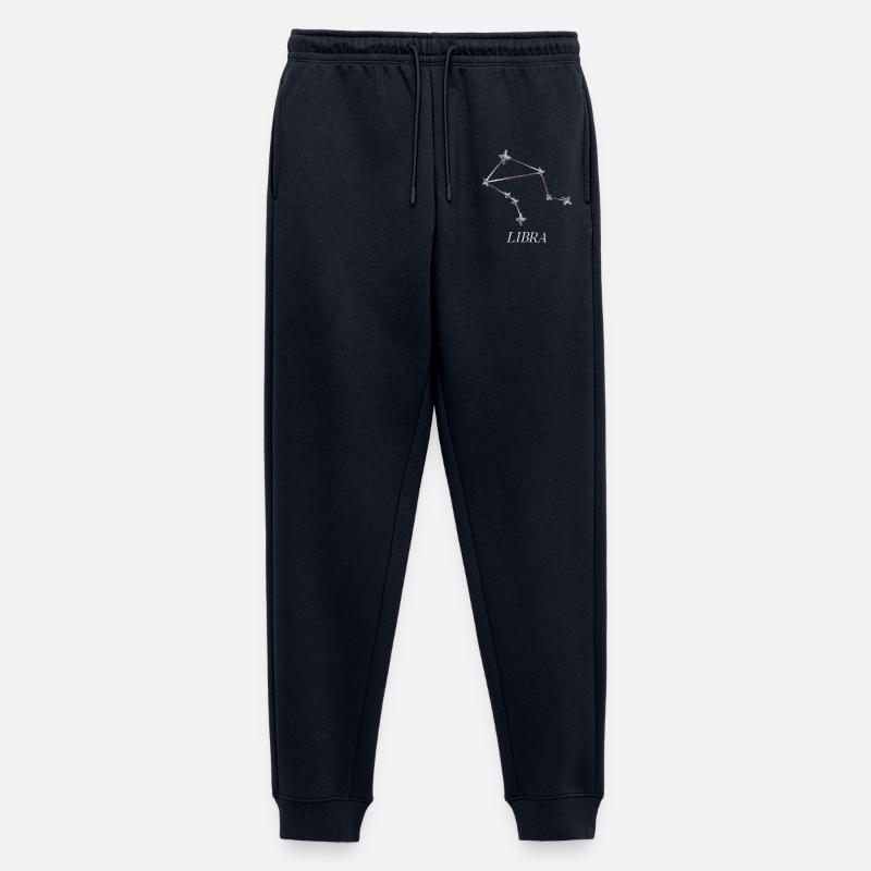 Libra Sternbild – Silber Minimal-Konstellation - Männer Premium Bio Jogginghose - Navy