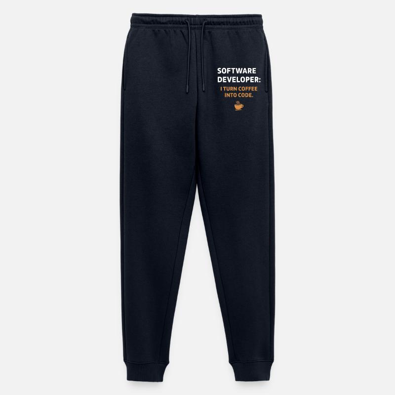 Software Developer - Coffee Edition - Men's Premium Organic Joggers - navy