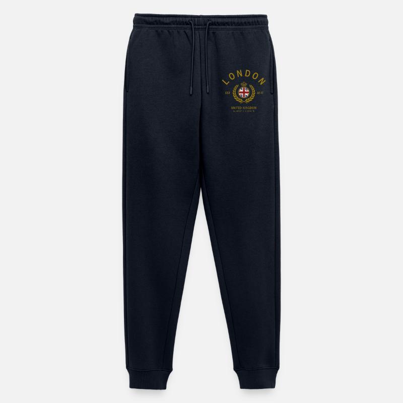 London Crown Emblem - Männer Premium Bio Jogginghose - Navy