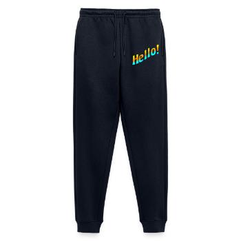 Hello! - Men's Premium Organic Joggers - navy - Front - Thijin (182cm)