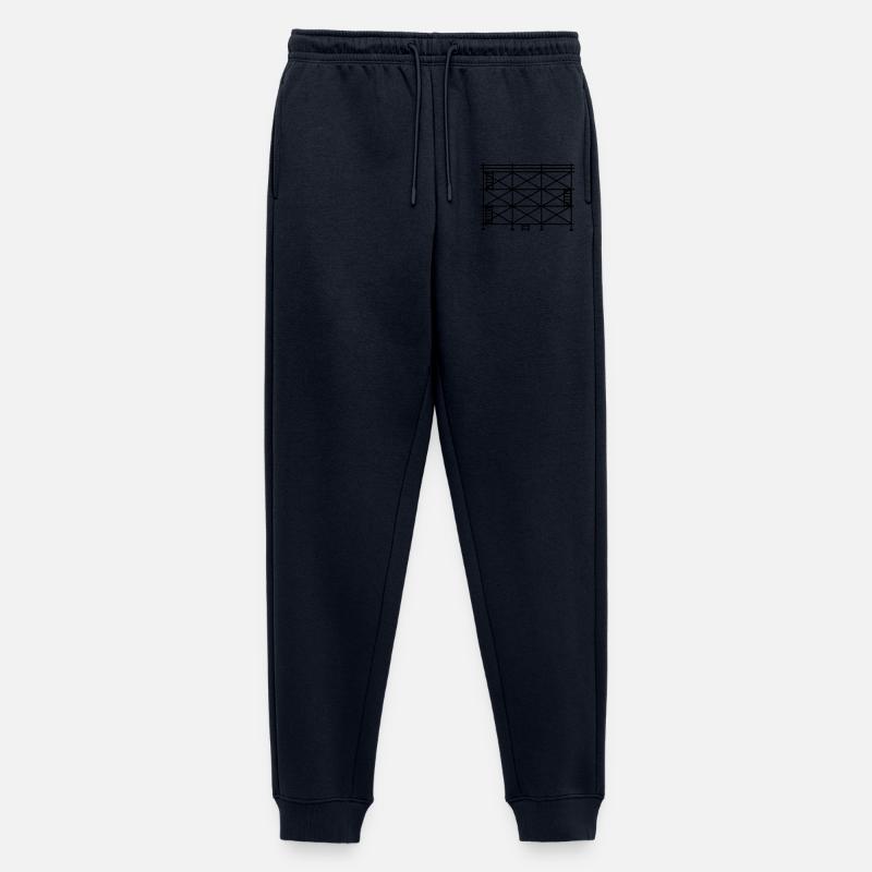 Gerüstsilhouette, Baugerüst - Männer Premium Bio Jogginghose - Navy