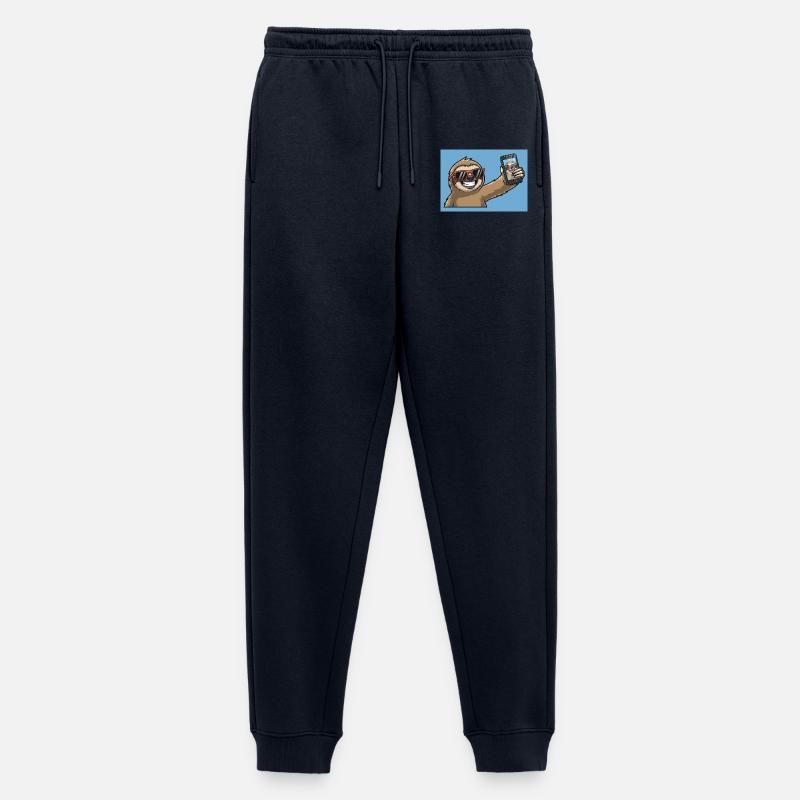 Cooler Sloth Selfie Design - Männer Premium Bio Jogginghose - Navy
