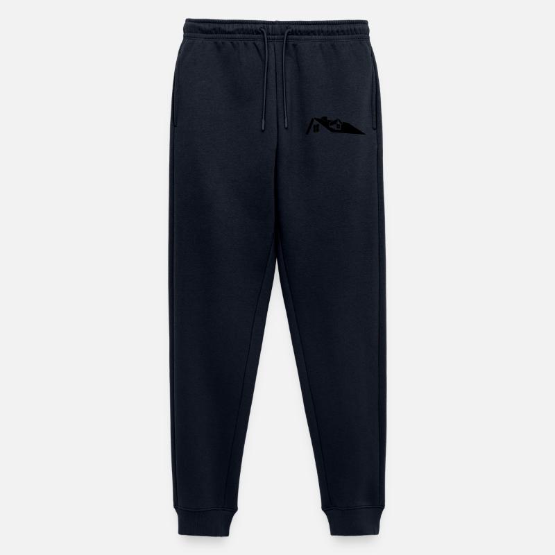 Logo des Dachhauses mit Dachgaube - Männer Premium Bio Jogginghose - Navy