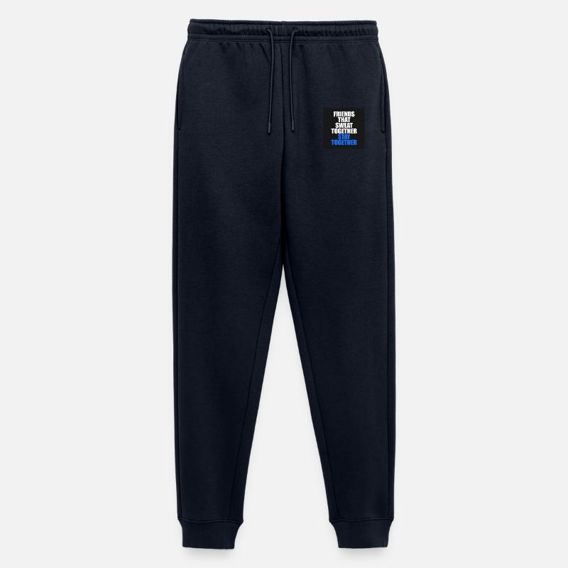 Freunde trainieren zusammen - Männer Premium Bio Jogginghose - Navy