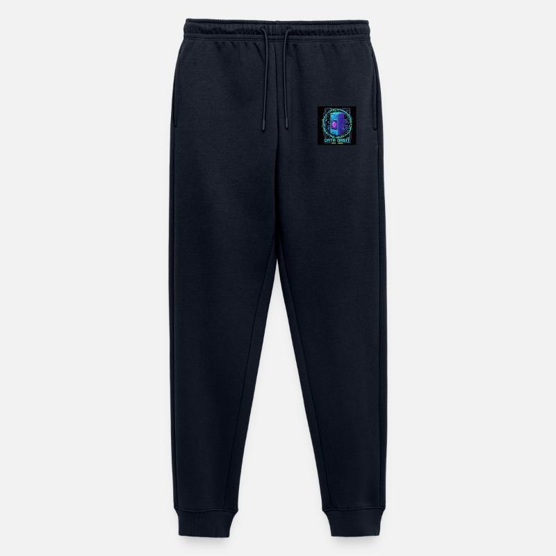 Daten Orbit Neon Computer - Männer Premium Bio Jogginghose - Navy