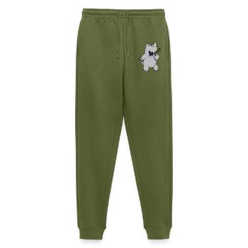 drôles animaux plantes fruits légumes motifs enfants - Pantalon de jogging Premium bio Homme - kaki - Devant - Thijin (182cm)