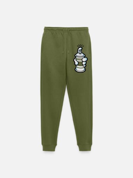 Cartoon paint spray - Men's Premium Organic Joggers - khaki