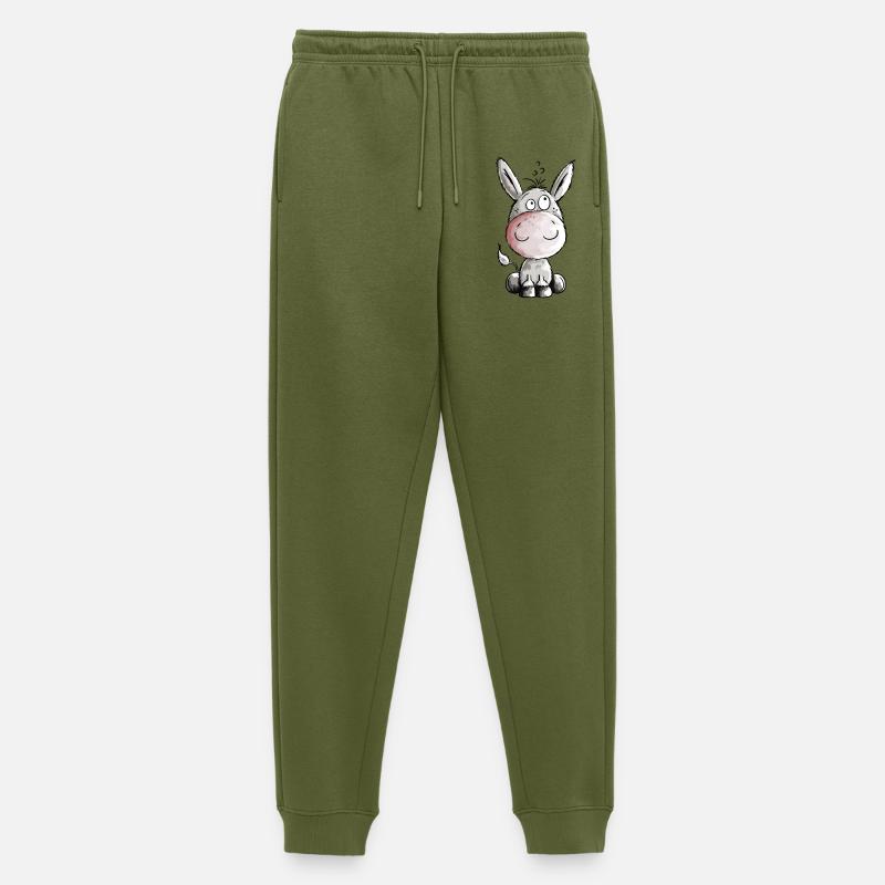 Kleiner Esel - Eselchen - Comic - Tiere - Männer Premium Bio Jogginghose - Khaki