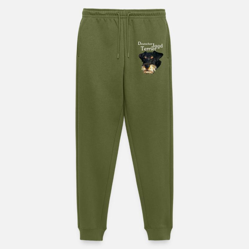 Portrait Deutscher Jagdterrier - Männer Premium Bio Jogginghose - Khaki