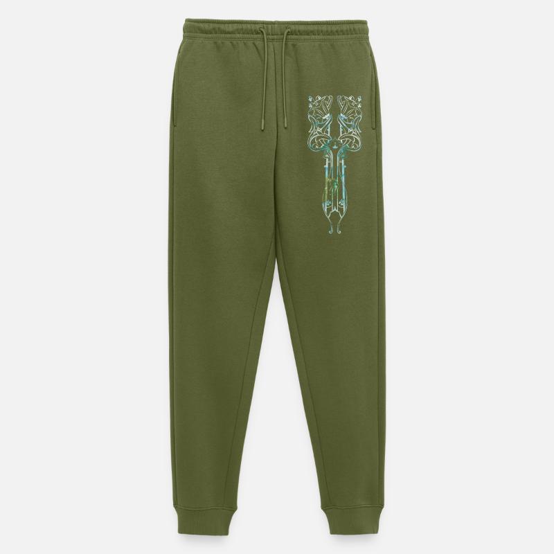 Verzauberter Art Deco Fee Design - Männer Premium Bio Jogginghose - Khaki